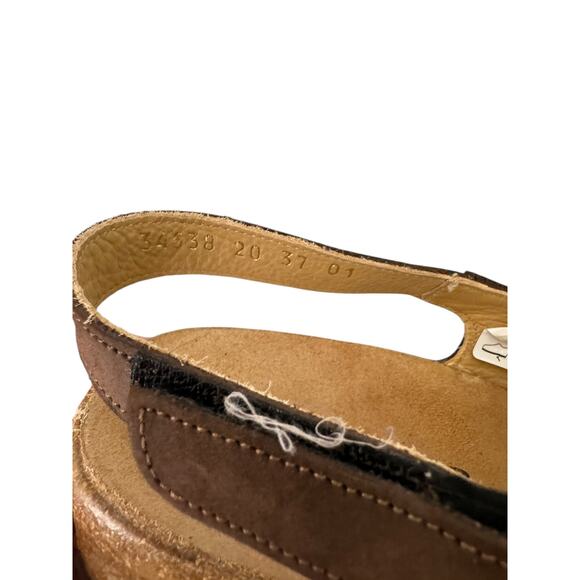 Haflinger Sandal Size 7 Slingback Women's Ts Morgan Slate Flat Footbed Leather - Picture 5 of 13